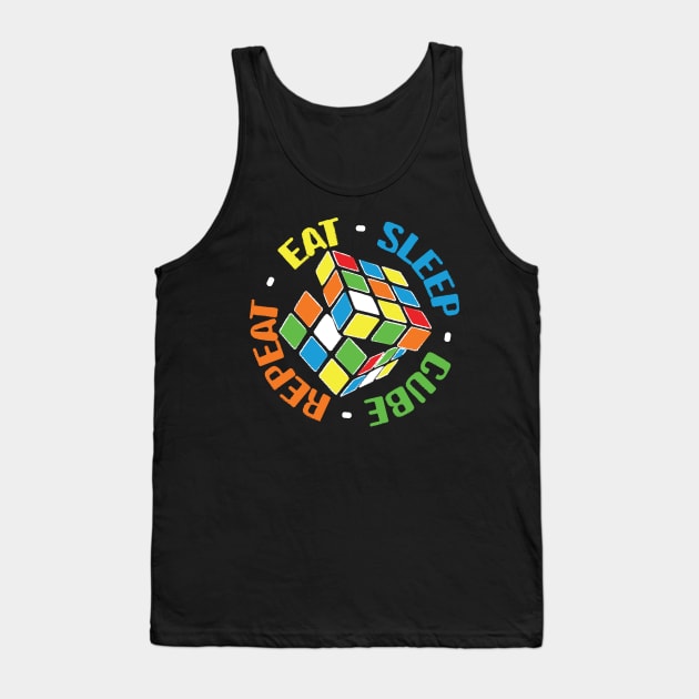 Eat Sleep Cube Repeat Tank Top by AngelBeez29